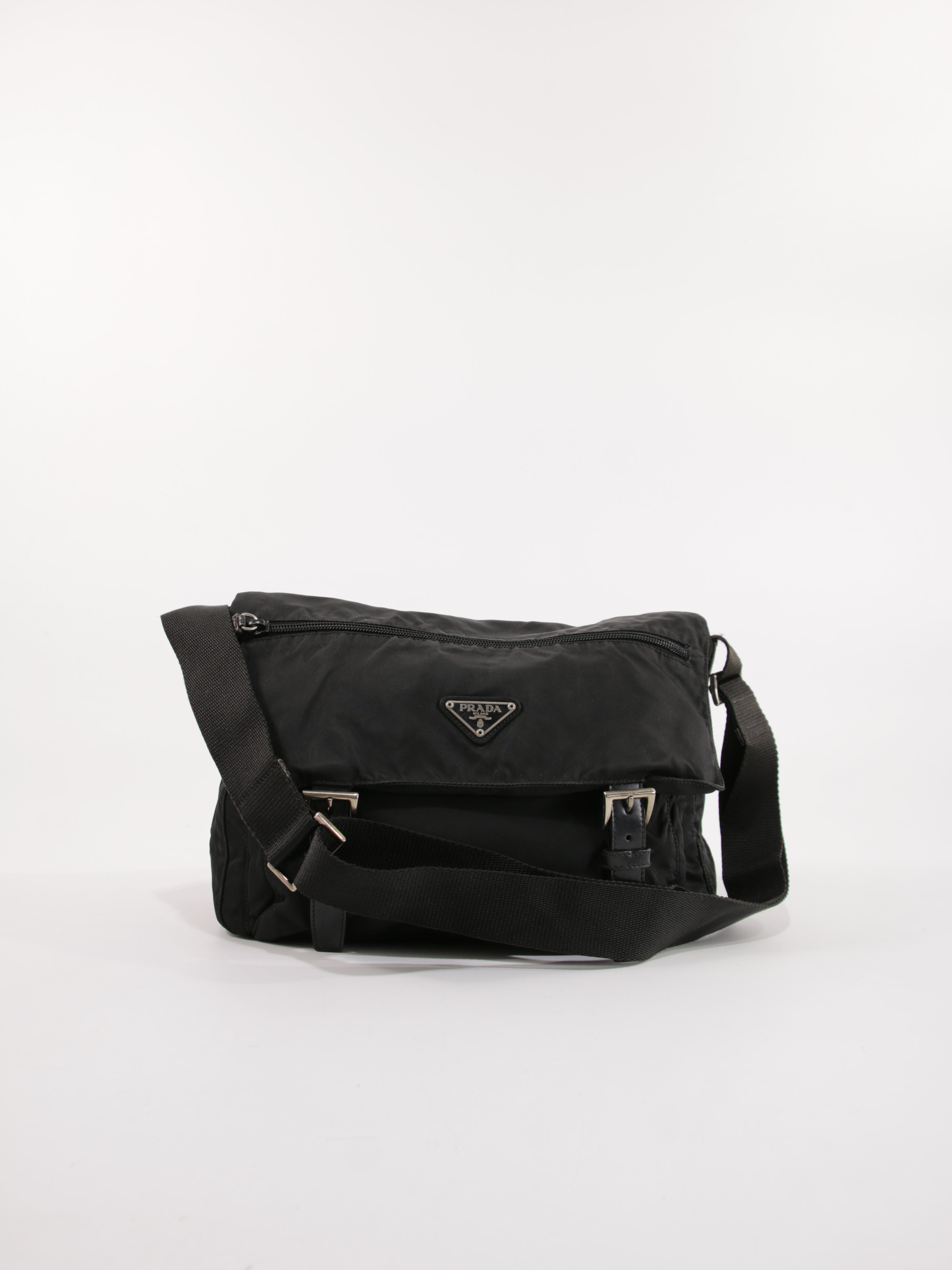 Prada Double Buckle Messenger
