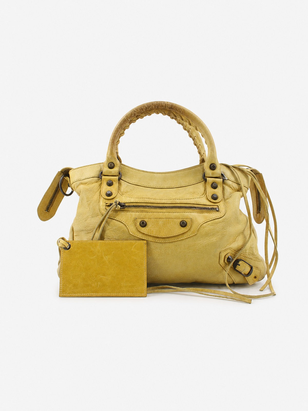Balenciaga First Yellow Leather