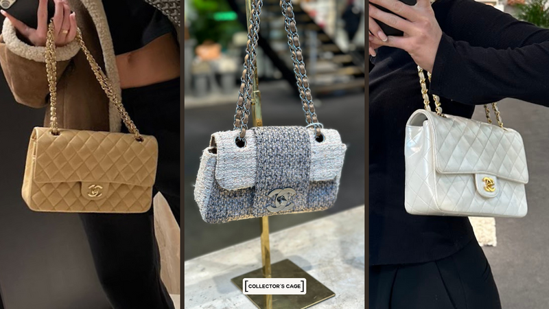 3 images of different Chanel  Flap Bags