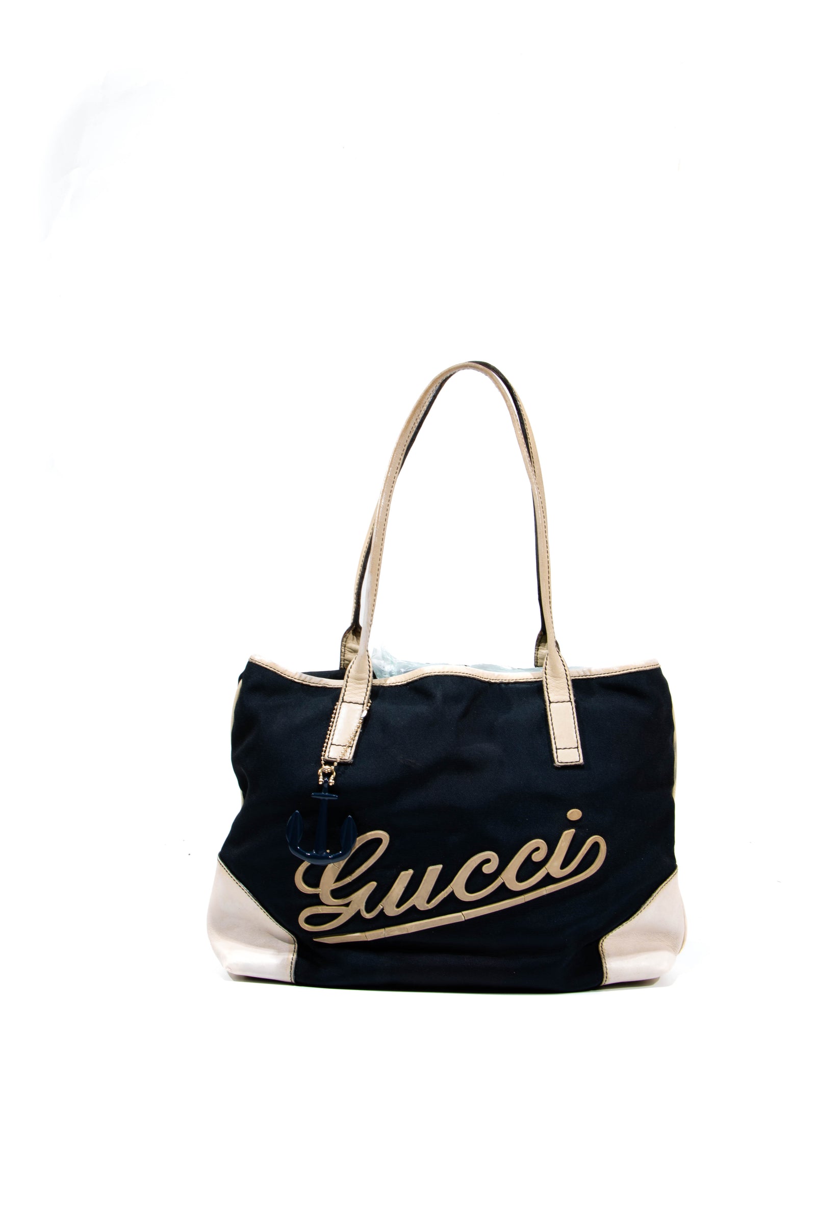 Gucci - Authenticated Hobo Handbag - Cotton Black Plain for Women, Very Good Condition