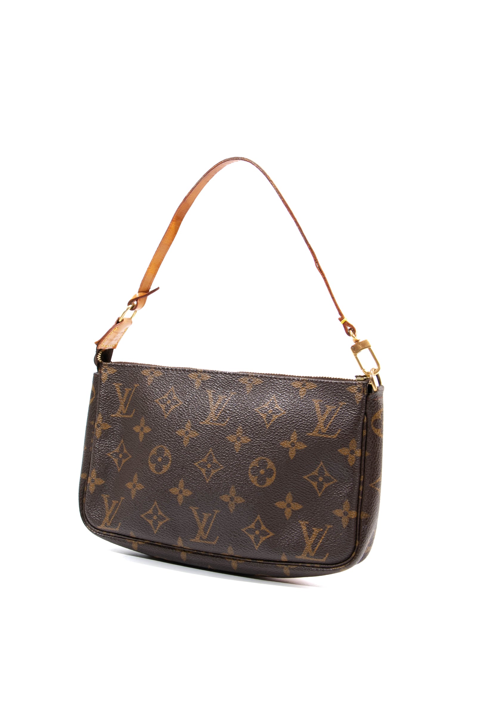 $1600 Louis Vuitton Chain Pallas Clutch Black Brown Monogram Canvas  Shoulder Bag