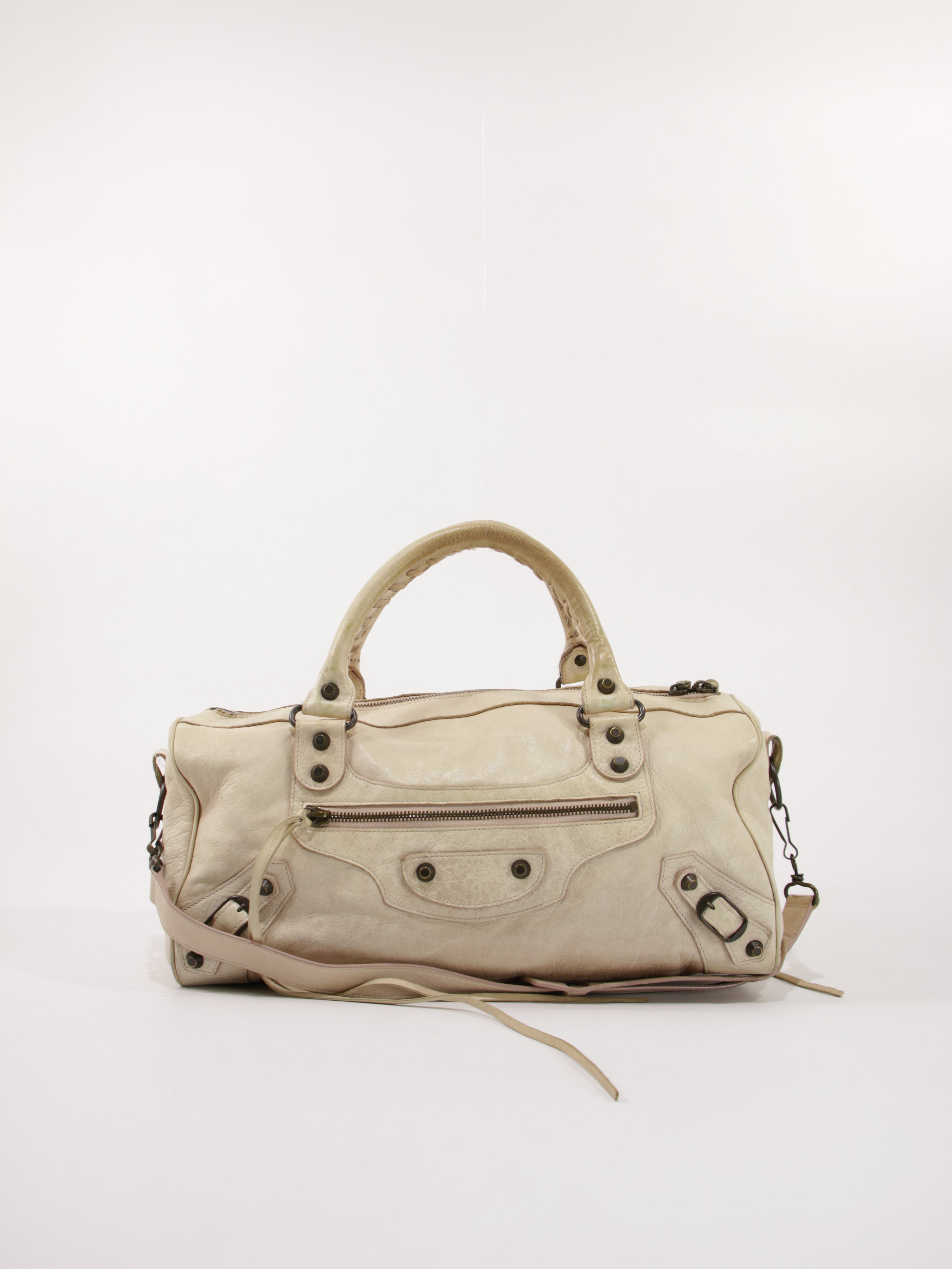 新品、未使用 BALENCIAGA CLASSIC TWIGGY 2wayバッグ Balenciaga Twiggy 2way Shoulder Bag Handbag Leather Green Used