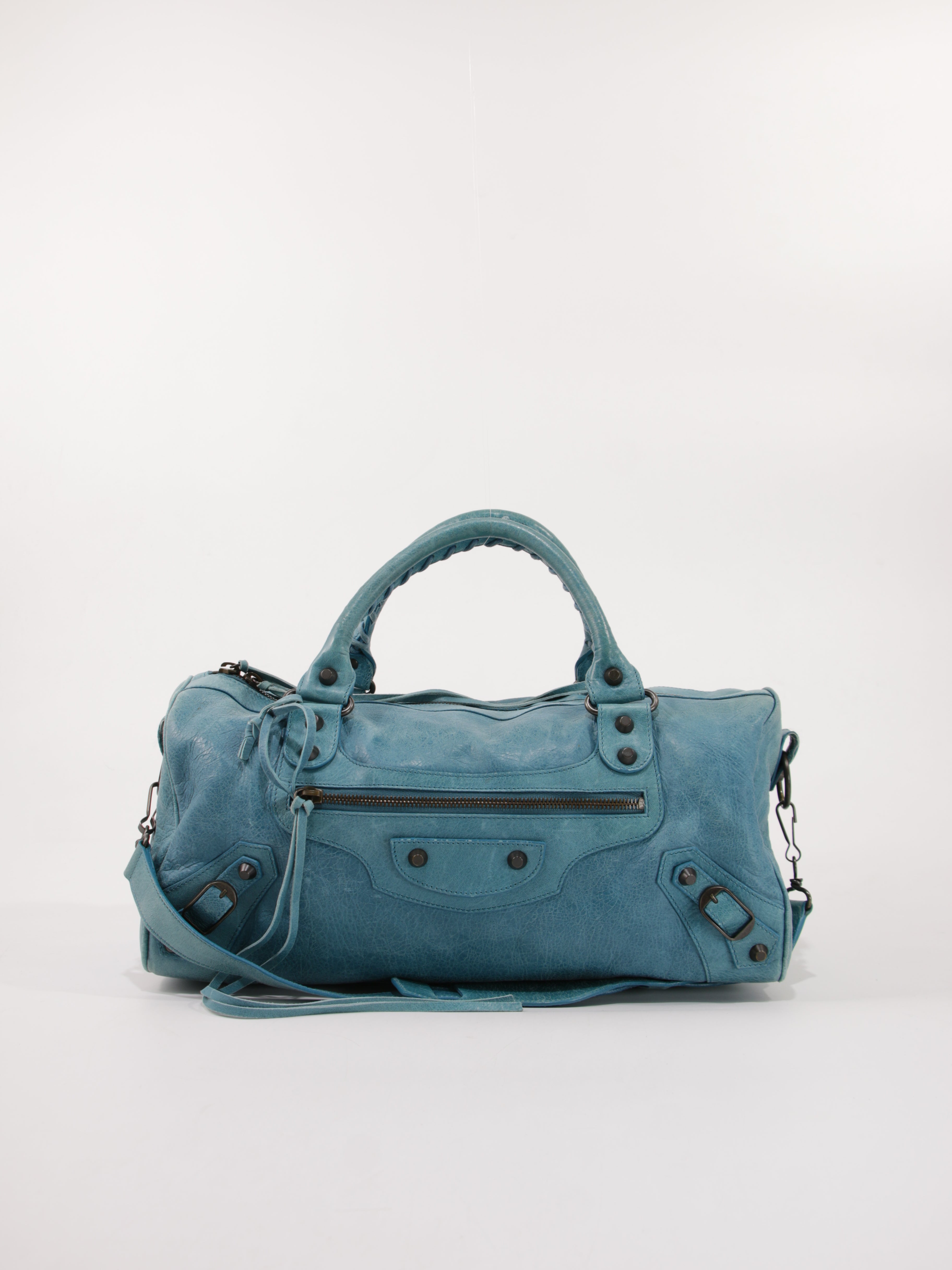 バレンシアガ☆ツィギー Balenciaga Black Chevre Leather Twiggy Motorcycle Bag | Yoogi's Closet