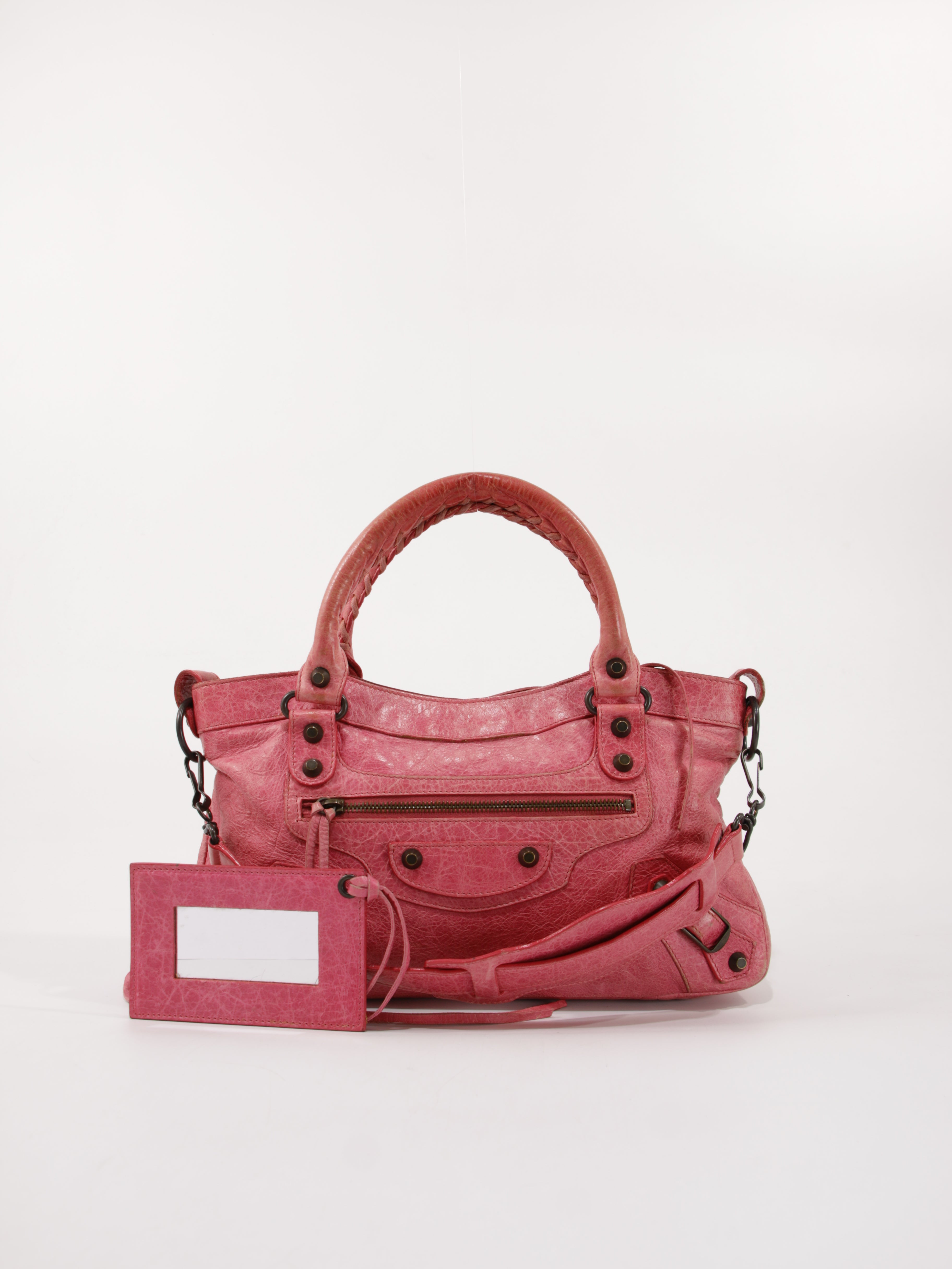BALENCIAGA/the first bag/ザ ファースト/バレンシアガ Balenciaga // Pink Motocross First Handbag – VSP Consignment