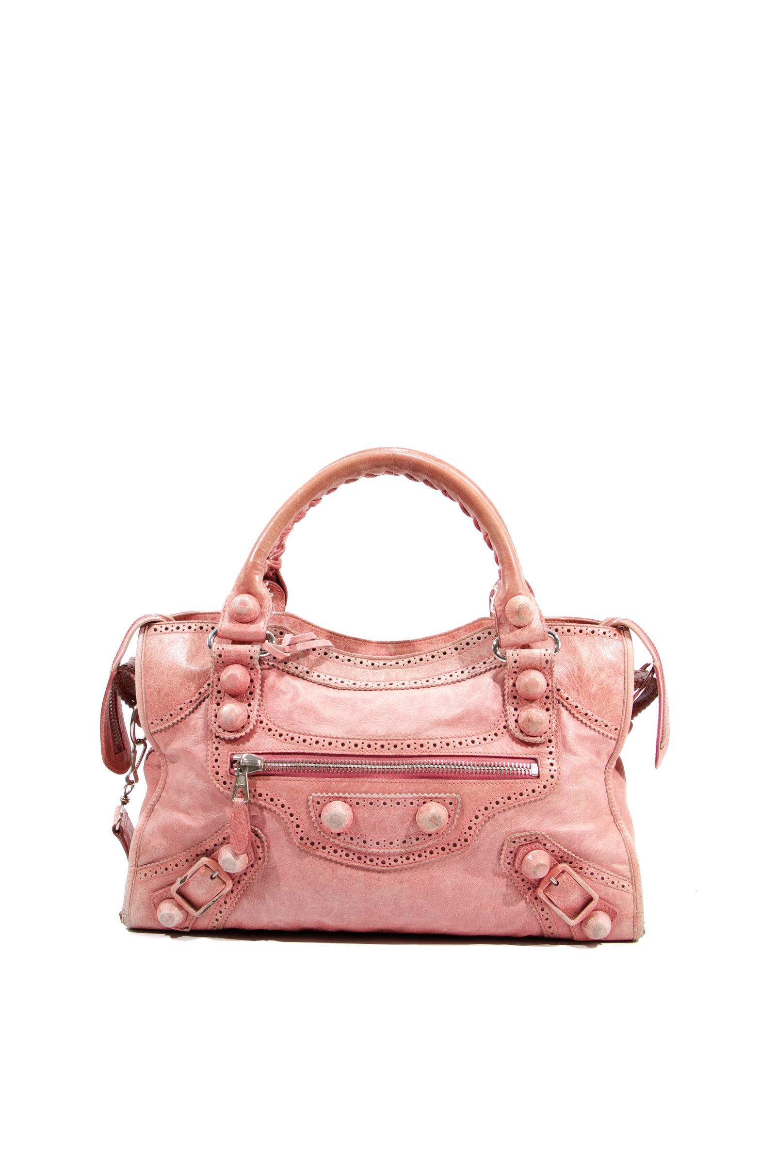 Burkina Leather Bag Togo - Pink Interior - Jaclyn Desanges