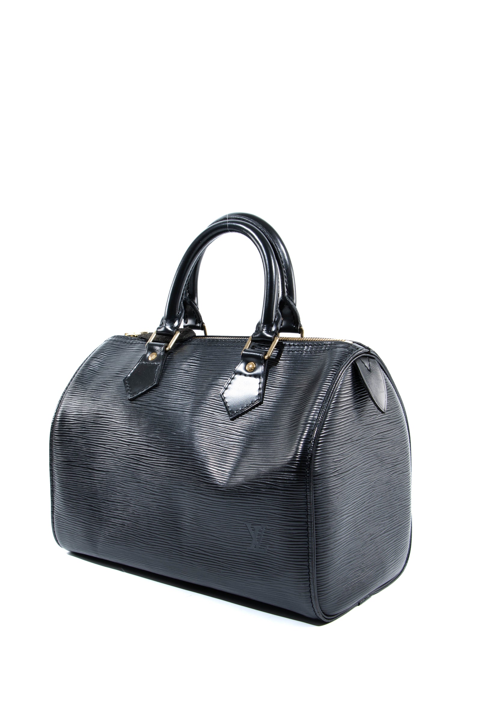 FWRD Renew Louis Vuitton Speedy Bandouliere 25 Teddy Bag in Black