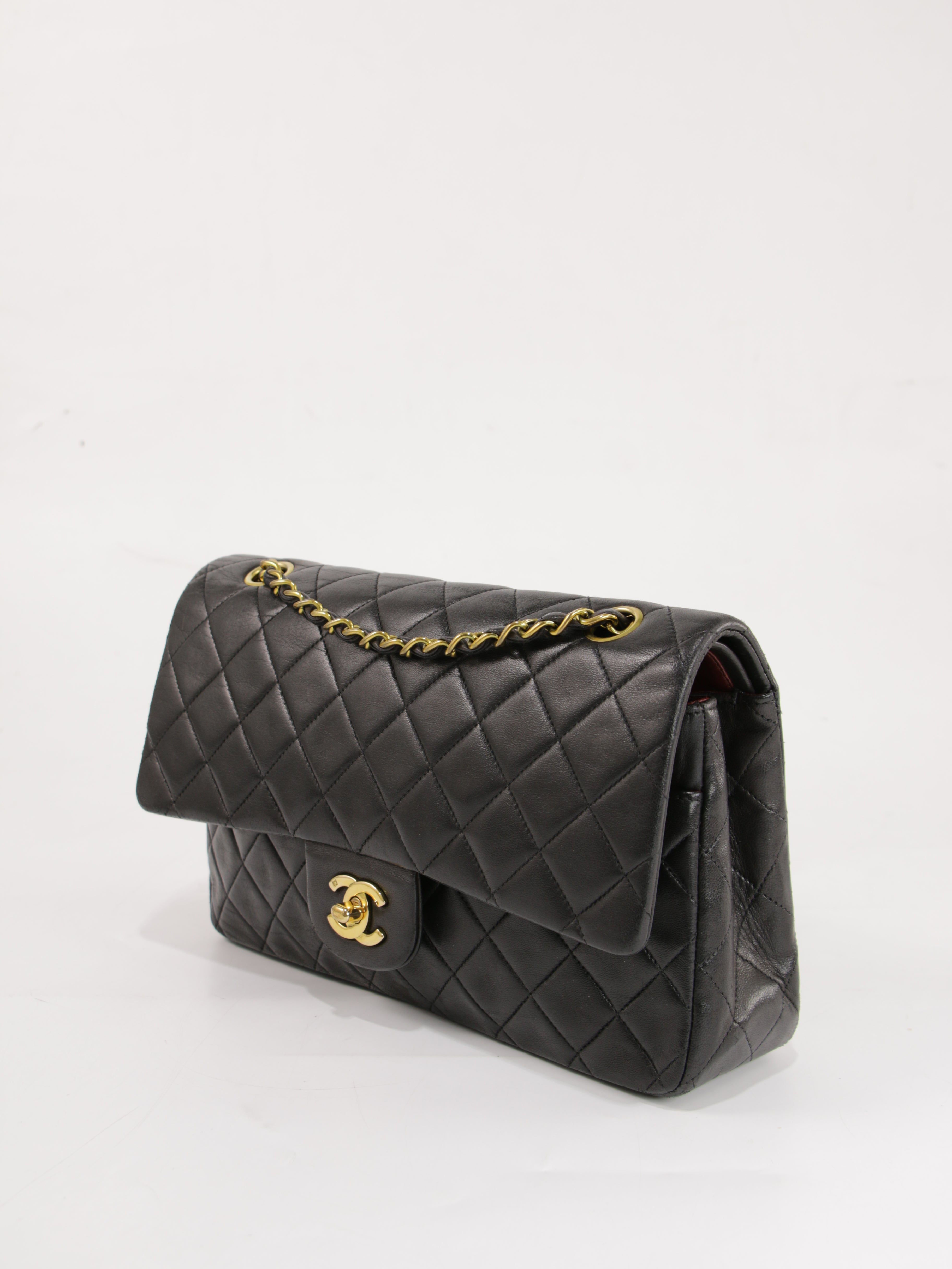 【ヴィンテージ】Rank:S☆Chanel Dark Blue Series26 Medium Bag Chanel Timeless Single Flap Medium Denim Dark Blue | SACLÀB
