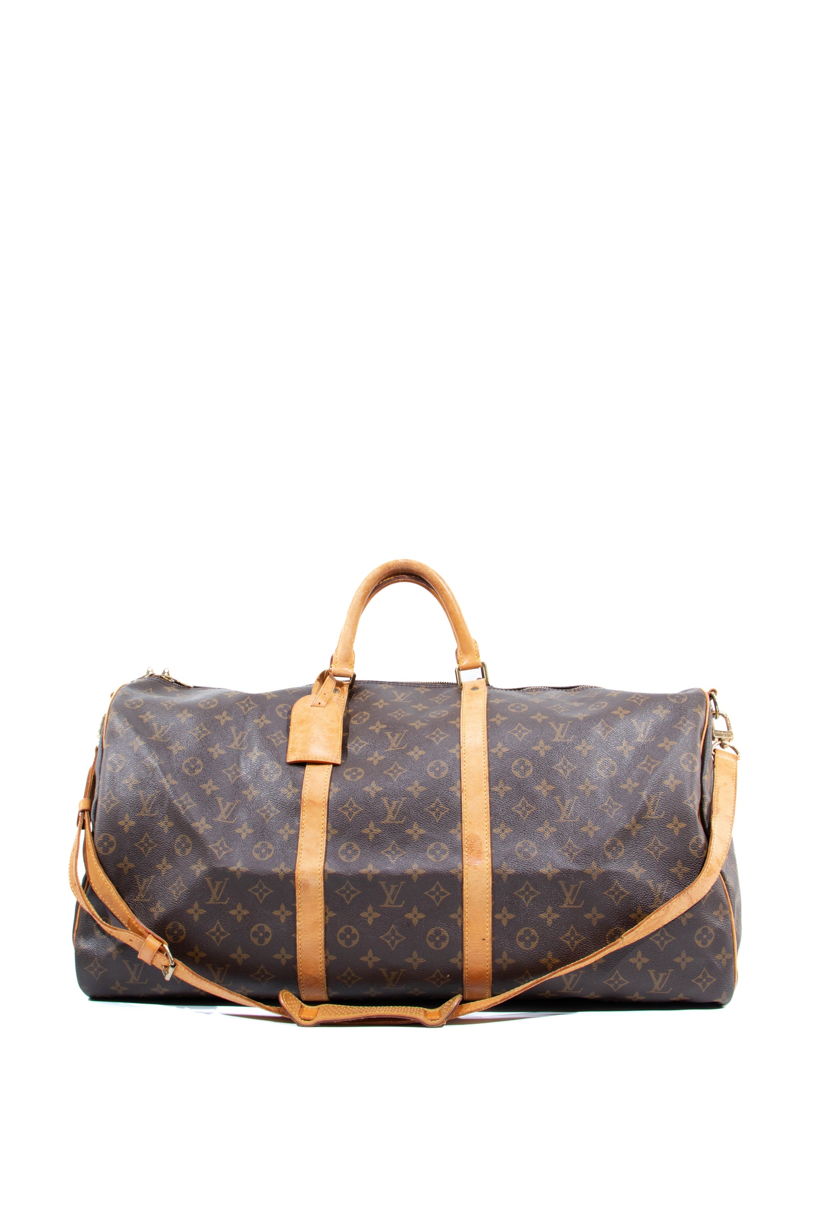 FWRD Renew Louis Vuitton Keepall Bandouliere 50 Boston Bag in Yellow