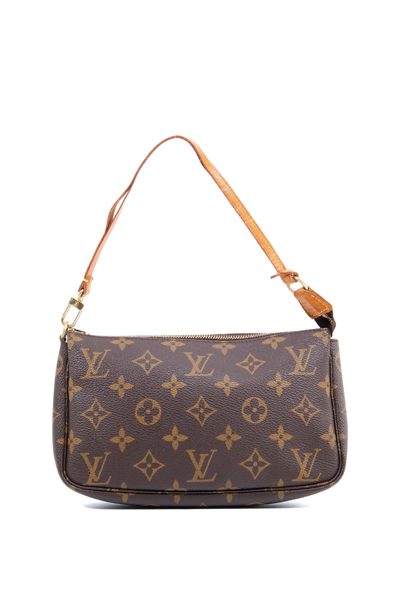 Louis Vuitton, Bags, Louis Vuitton Brown Monogram Pink Double Pochette  Chain Crossbody Holiday