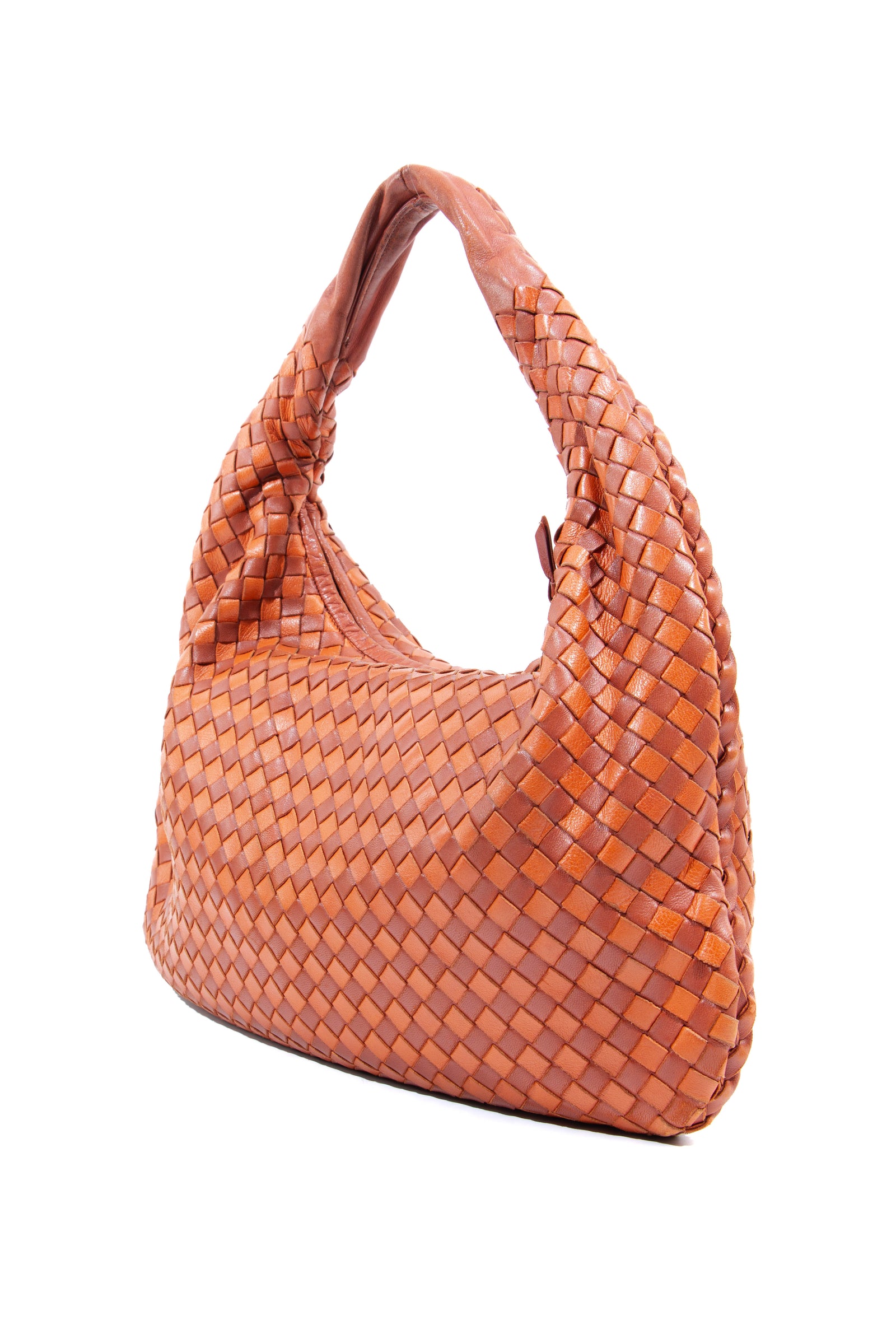 BOTTEGA VENETA Vintage Intrecciato Leather Hobo Bag