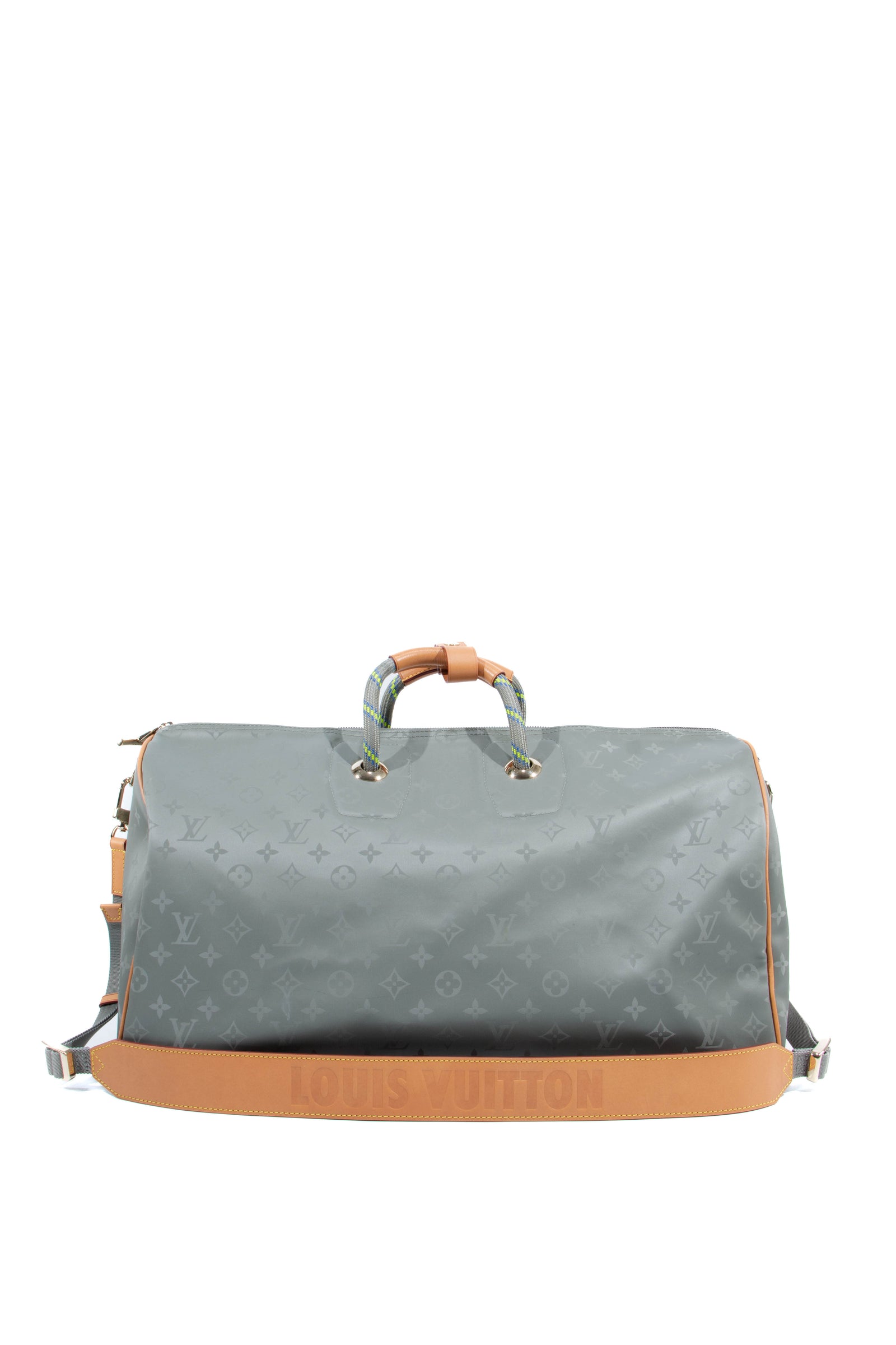 Louis Vuitton Keepall Bandouliere 50 Titanium Grey Duffle Weekend Travel Bag