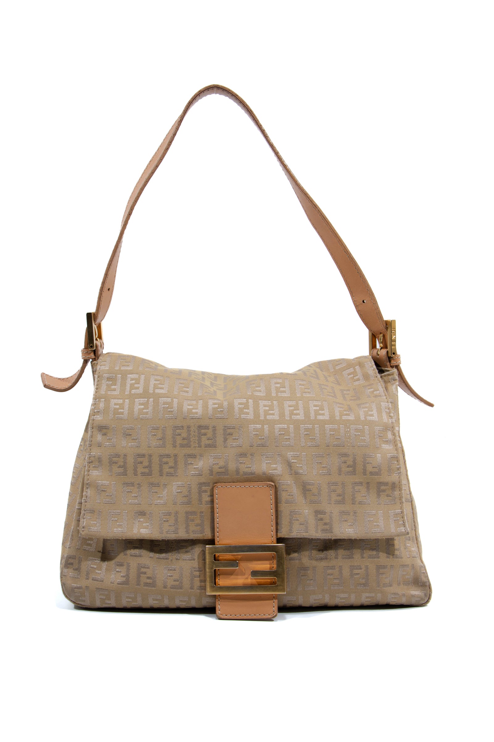 What Goes Around Comes Around Fendi Yellow Coated Canvas Roll Tote in Gray
