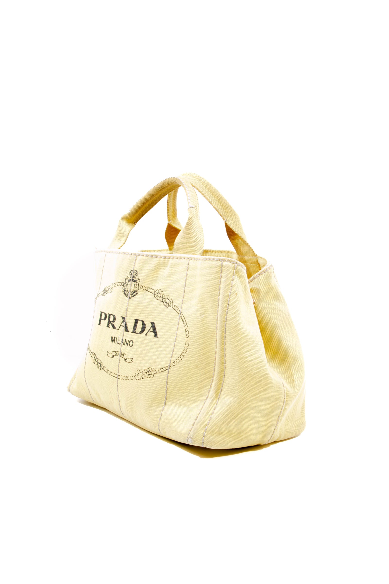 Prada Canapa Tote Bag in Yellow, Women's
