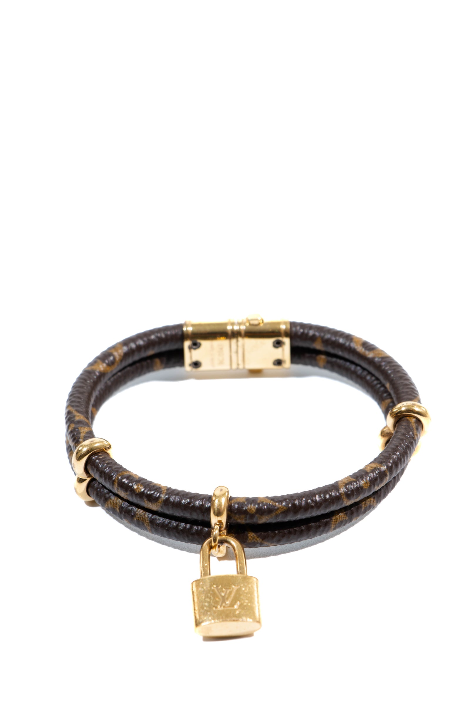 Louis Vuitton Keep It Bracelet (Black & Brown)