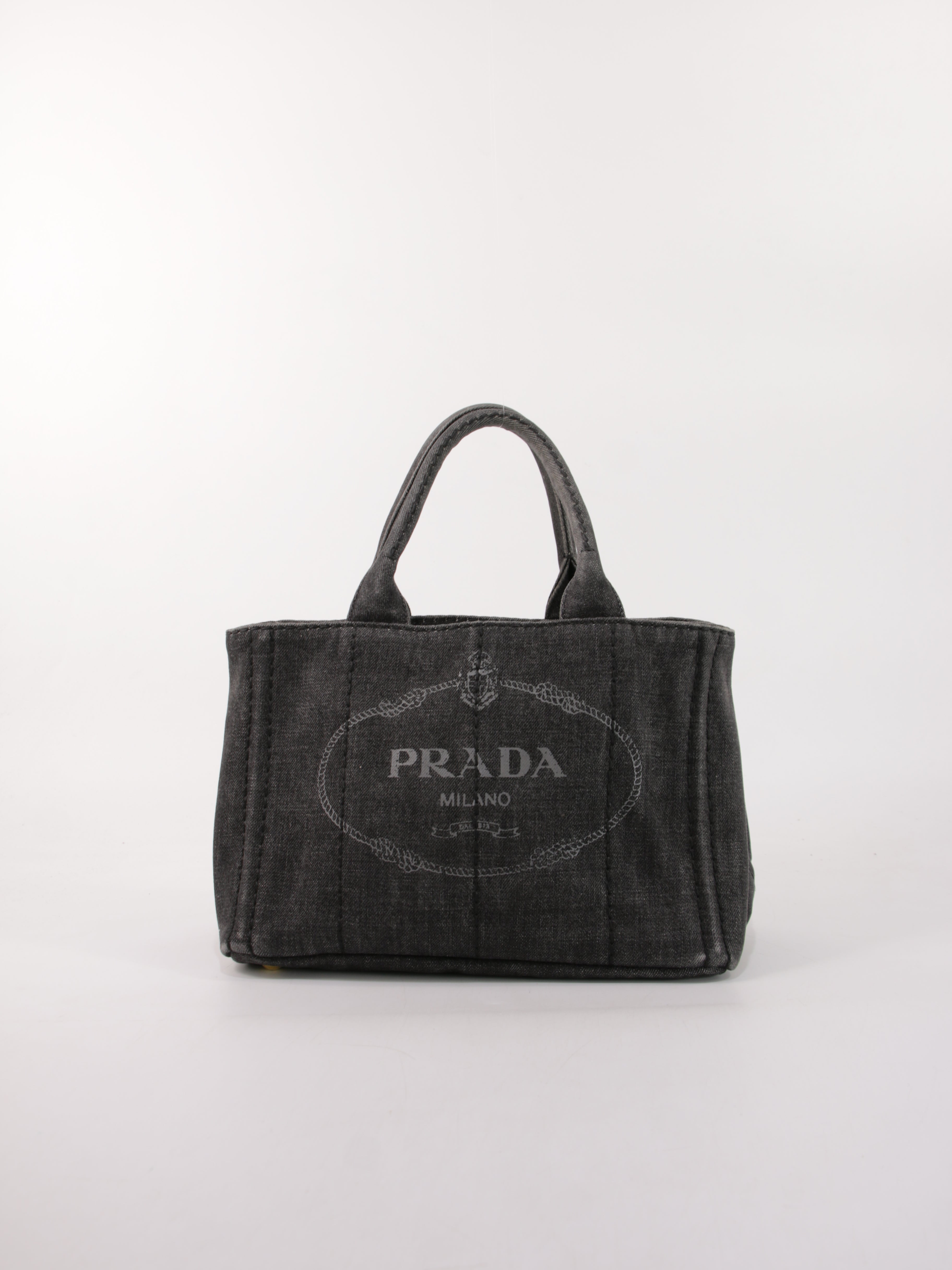 Prada Small Canapa Grey Canvas | Ref. 39621 – Collector's Cage
