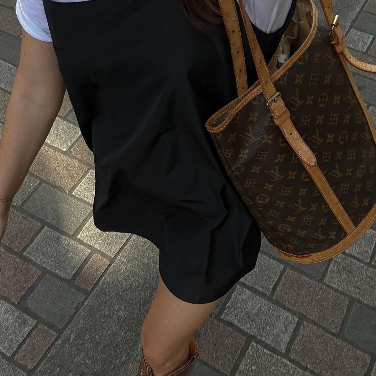 Louis Vuitton Large Bucket Brown Canvas
