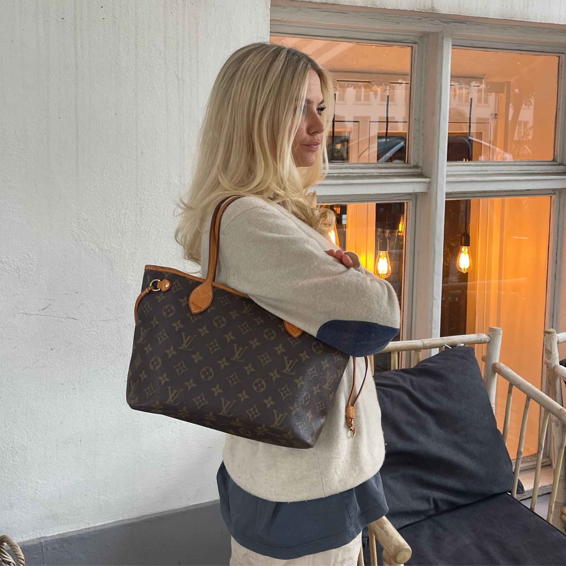 Louis Vuitton Neverfull PM White Canvas