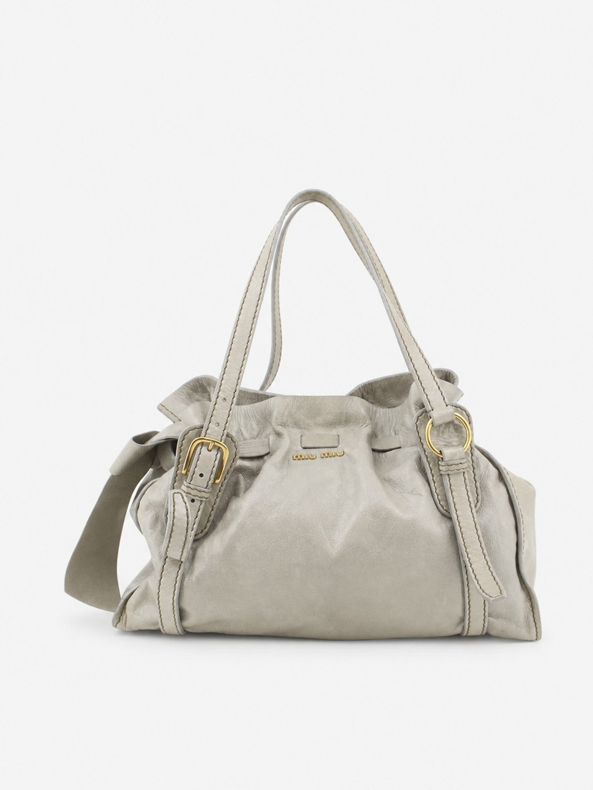 Miu Miu Shoulder Bag Green Leather