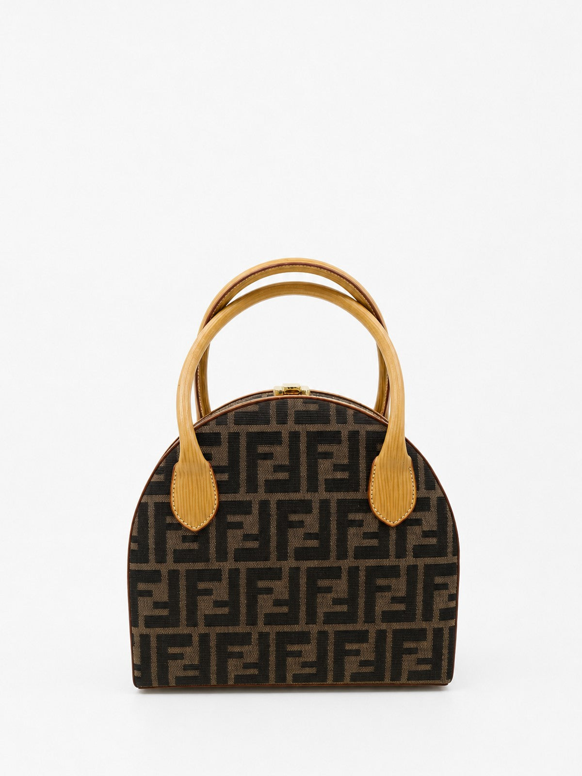 Fendi Hand Bag Brown Canvas