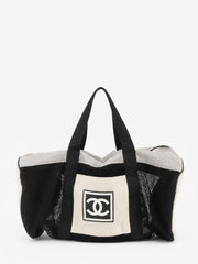 Chanel Duffle Bag Black Fabric