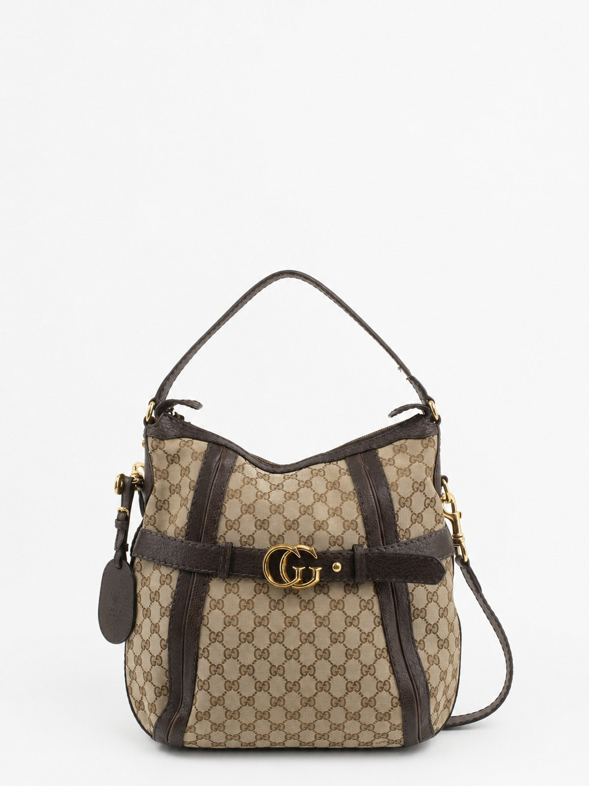 Gucci Shoulder Bag Brown Canvas