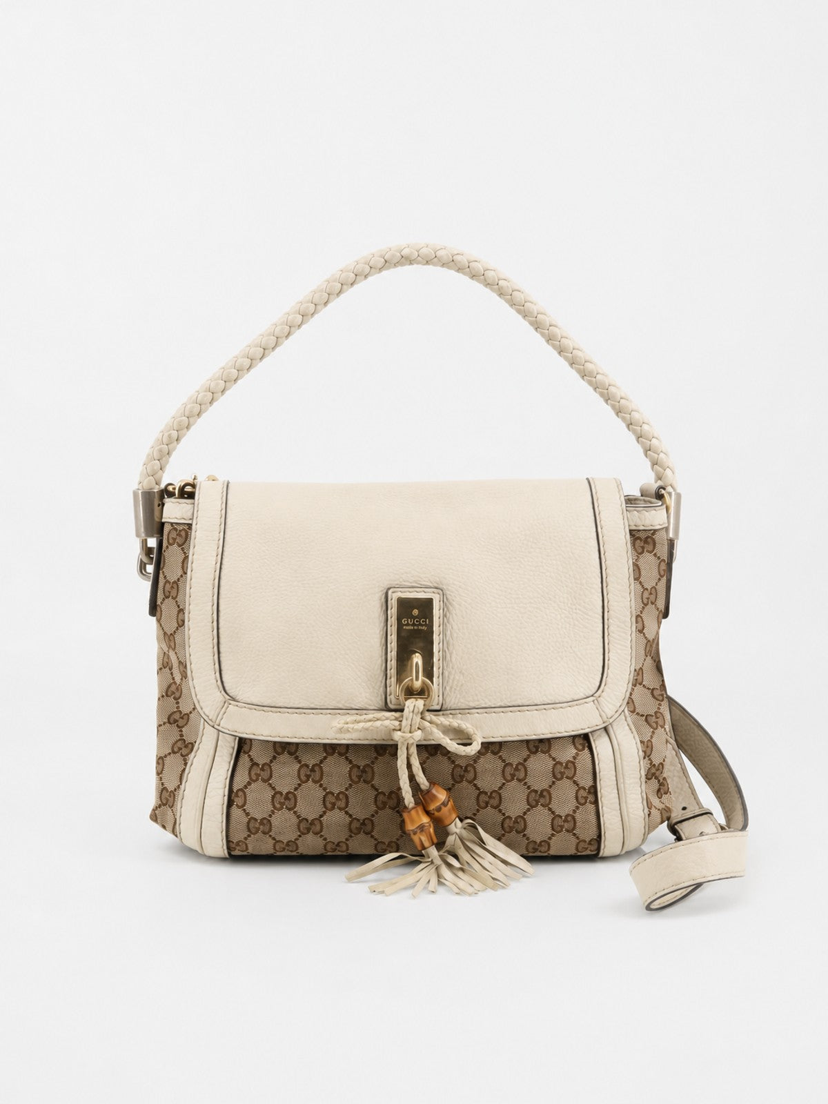 Gucci Shoulder Bag Brown Canvas