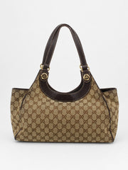 Gucci Shoulder Bag Brown Canvas