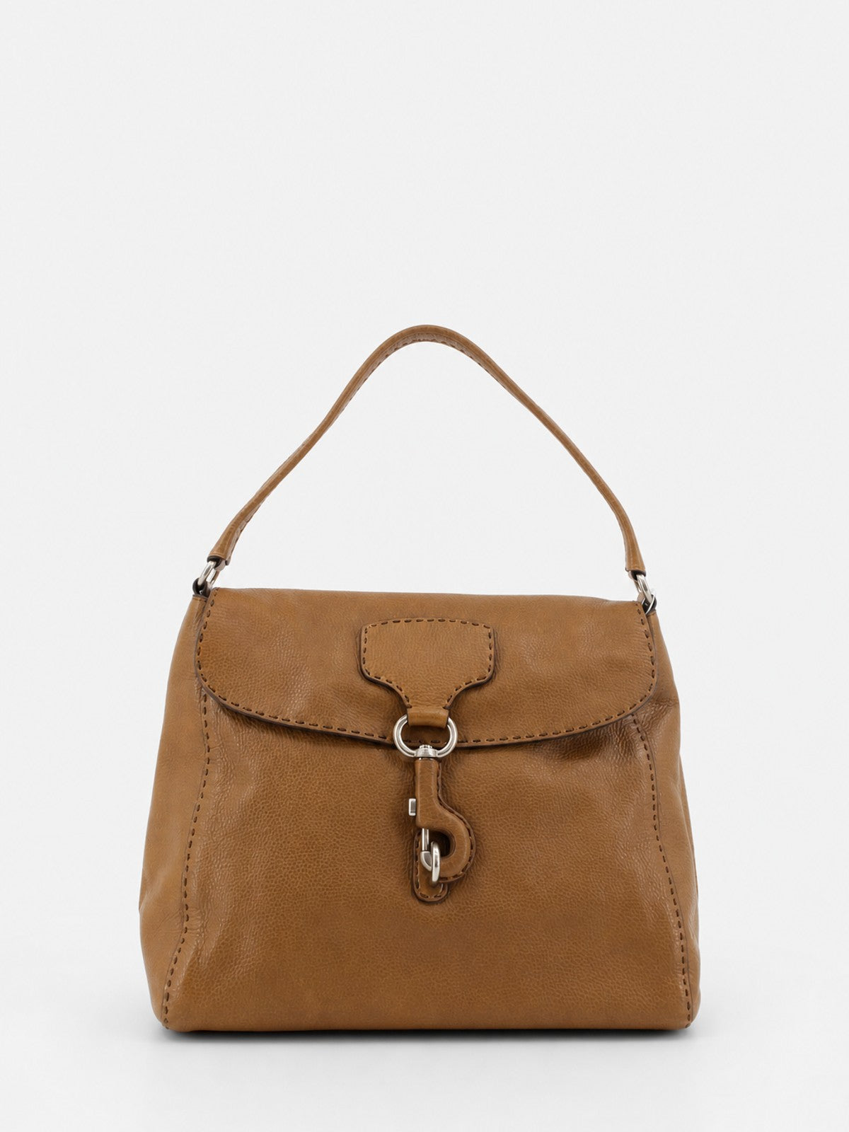 Prada Shoulder Bag Brown Leather