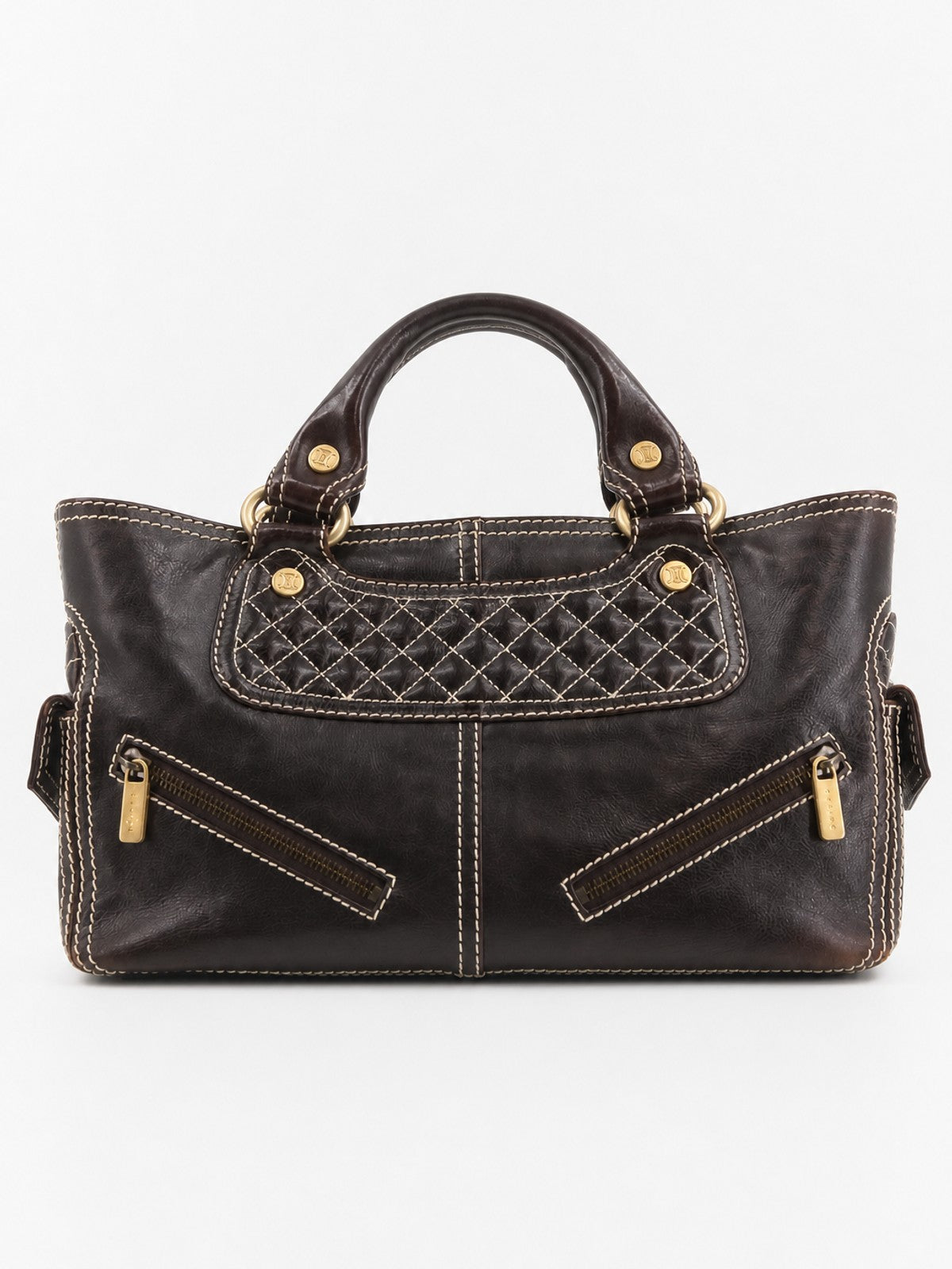 Celine Boogie Brown Leather