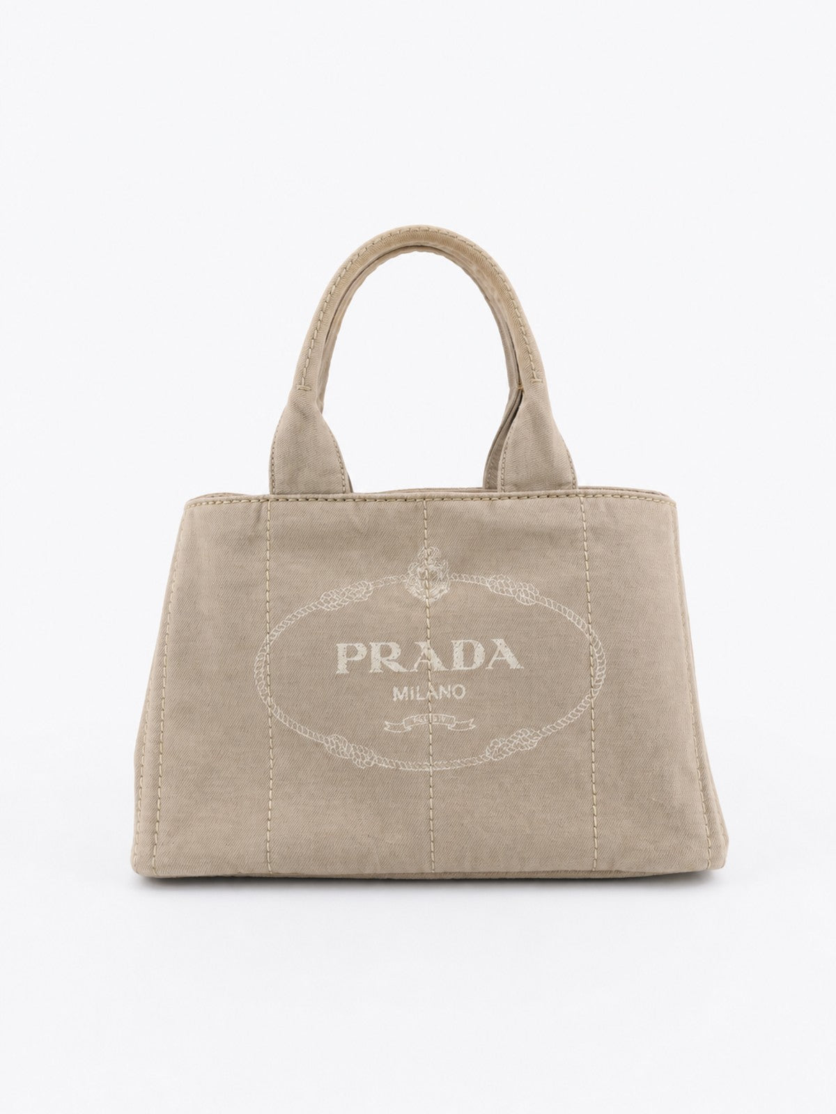 Prada Medium Canapa Beige Canvas