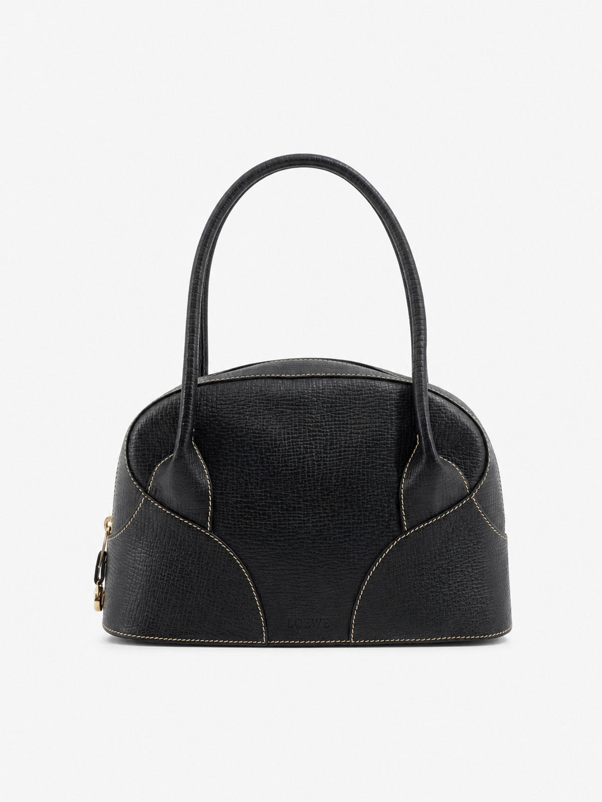 Loewe Hand Bag Grey Leather