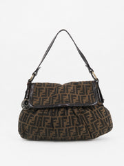 Fendi Chef Flap Brown Canvas