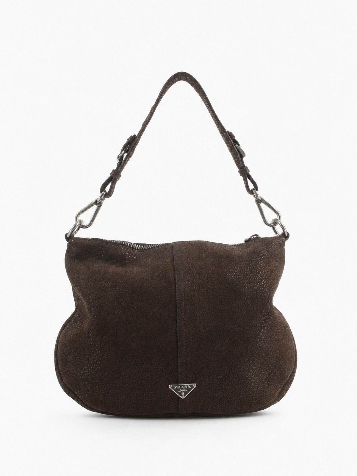 Prada Shoulder Bag Brown Leather