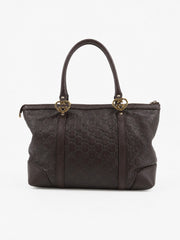 Gucci Hand Bag Brown Leather