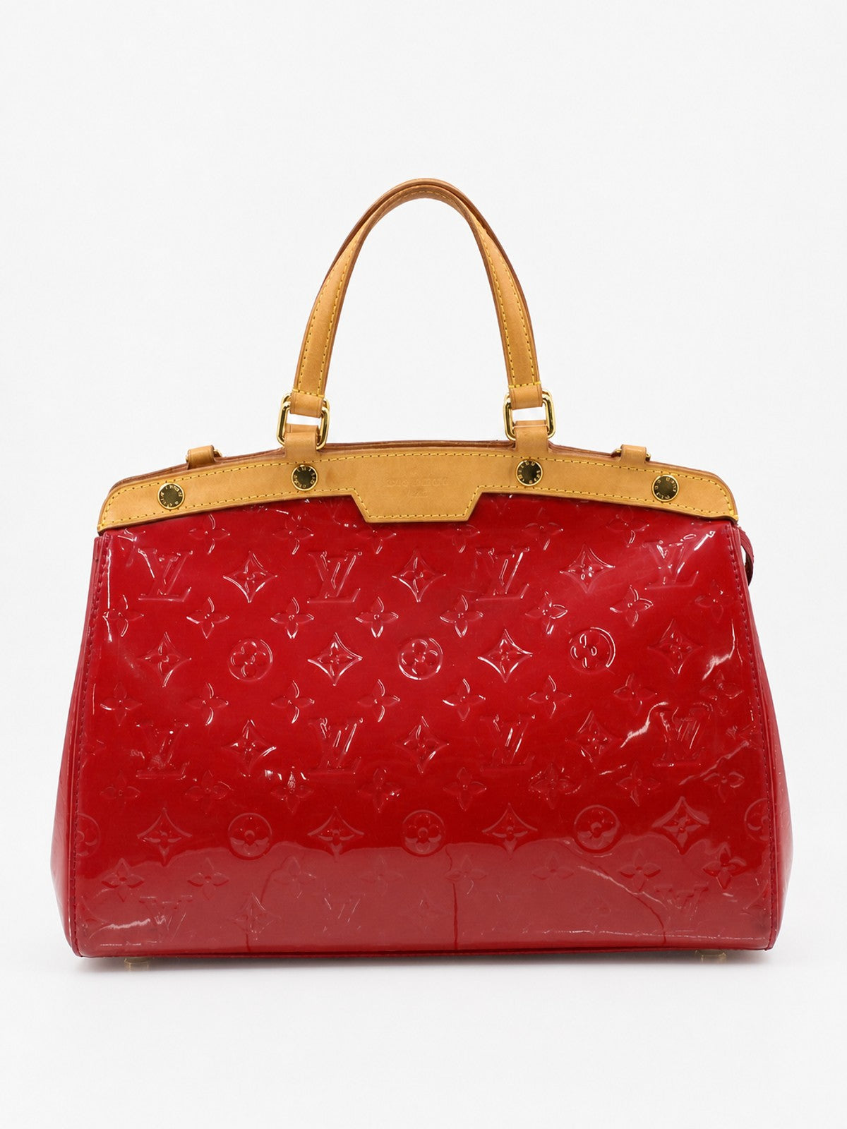 Louis Vuitton Brea MM Red Vernis leather