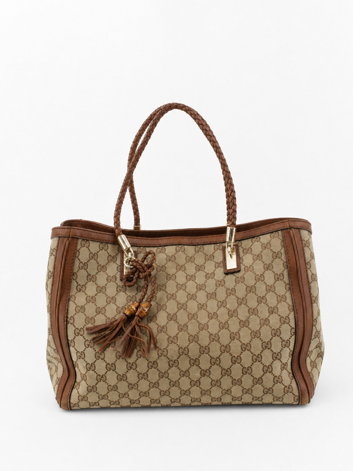 Gucci Shoulder Bag Brown Canvas