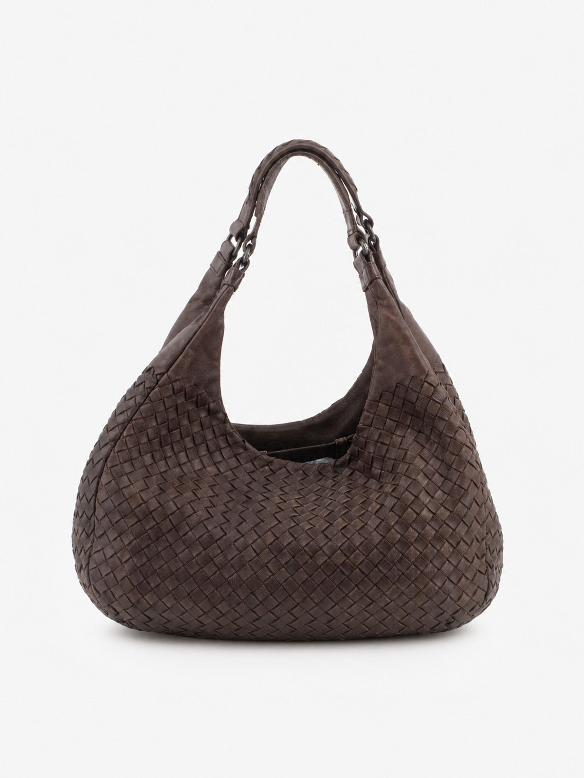 Bottega Veneta Medium Campana Hobo Brown Leather