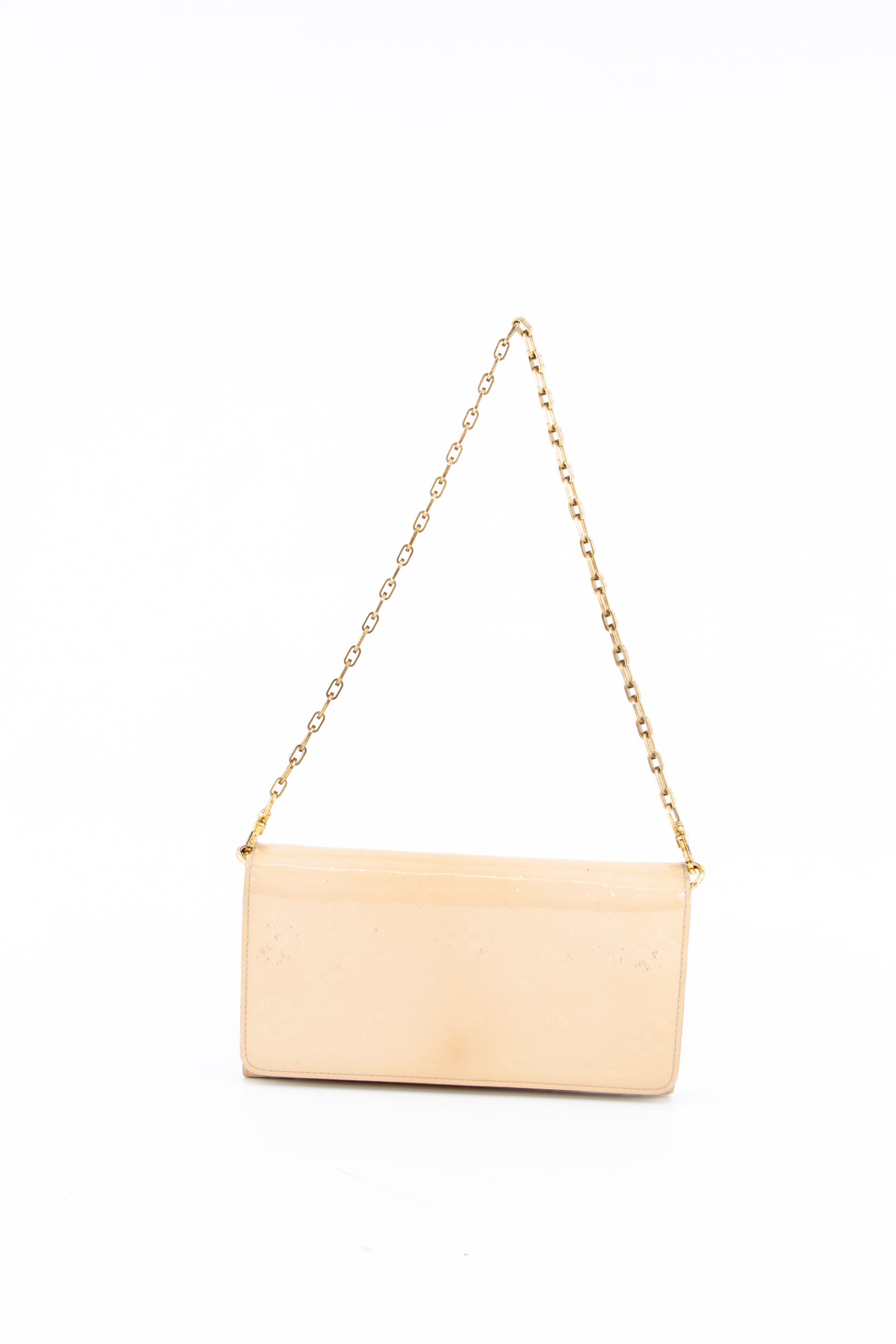 Louis Vuitton Mini Pochette Accessoires Pink Blue Neon Patent Gold Chain  Bag