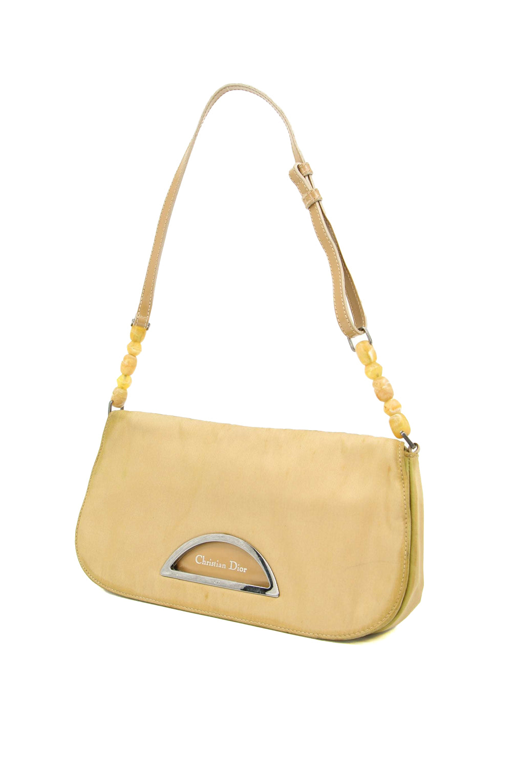 Christian Dior Vintage Leather Saddle Bag - Yellow Shoulder Bags