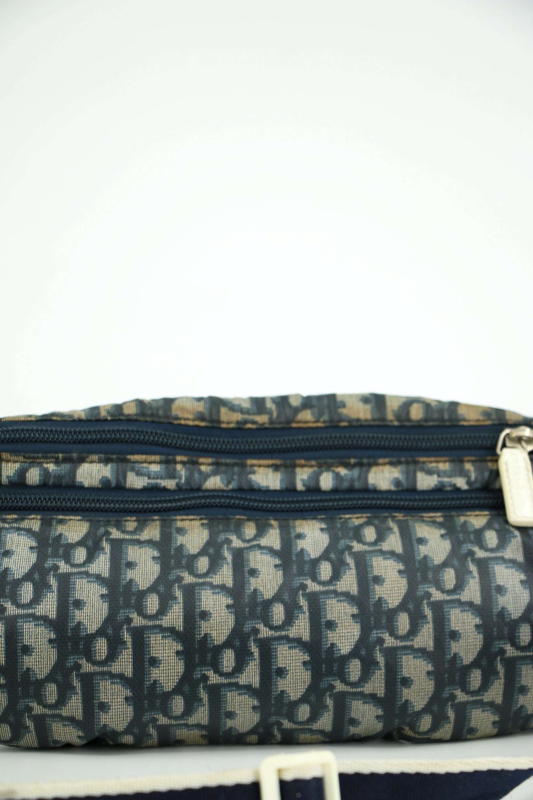 Oblique Blue Fabric Belt bag Christian Dior Collectors cage